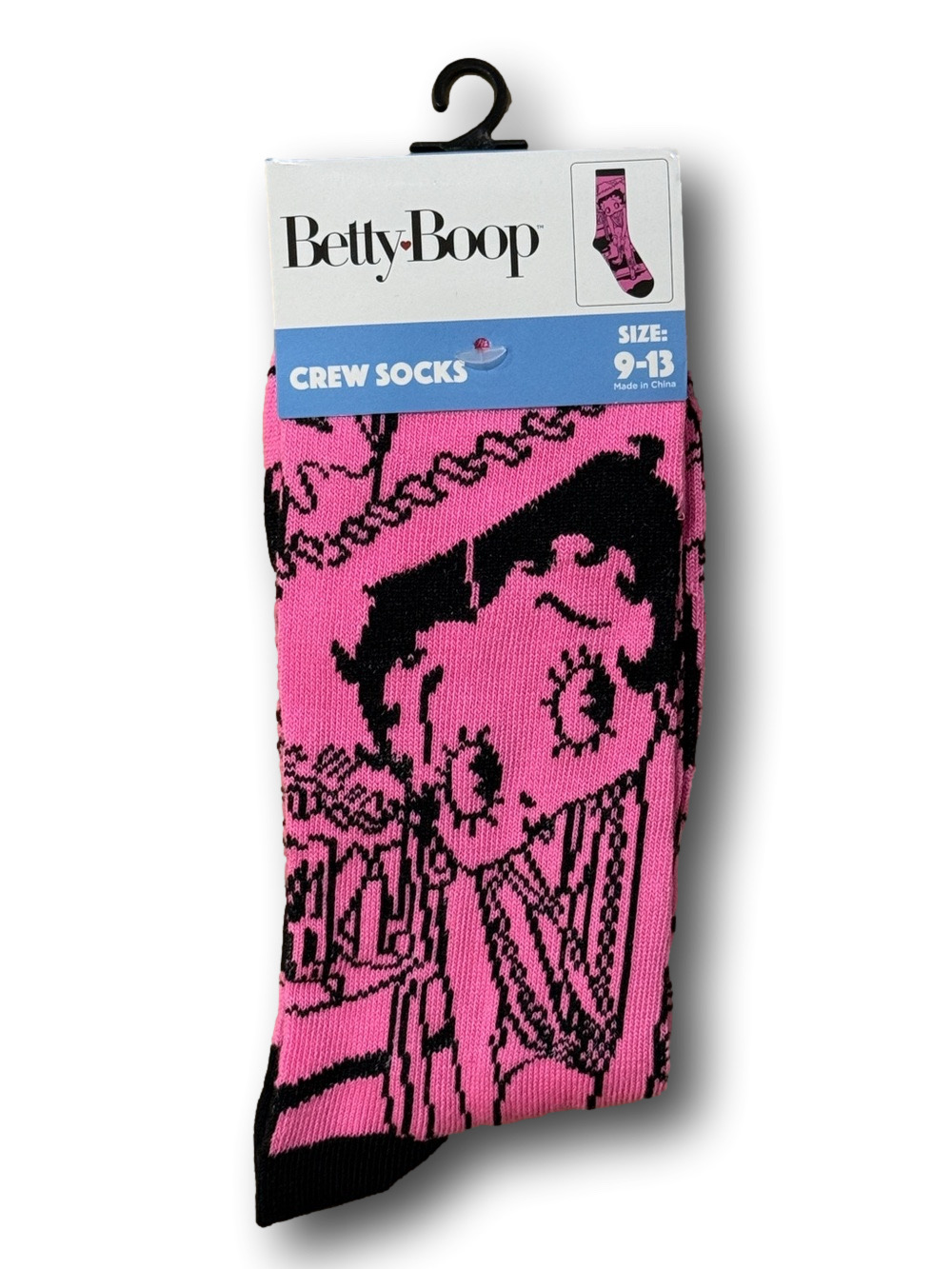 3/$20 Betty Boop Cowgirl Funny Novelty Crew Socks - NWT